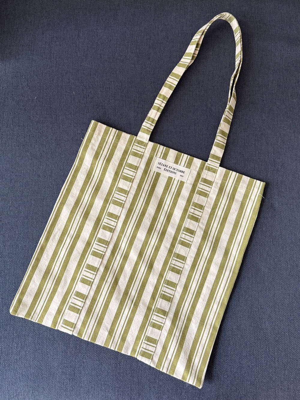 NWOT Sézane et Octobre Éditions Striped Canvas Tote Bag